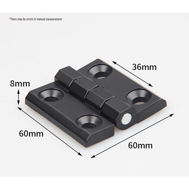 Black Stainless Steel 304 Door Hinges 60x60mm (5-Pack)