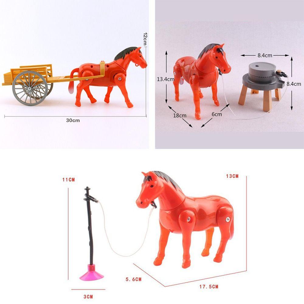 Plastic Electric Horse Model Funny Simulation Toys Horse Circling Toy Children Early Learning Tool