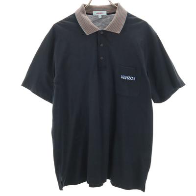 KENZO GOLF 90-е Старая футболка-поло с коротким рукавом, сделано в Японии 5 Темно-синий Мужская Б/У