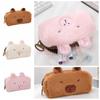 Large Capacity Capybara Plush Pencil Case Zipper Capybara Plush Pencil Pouch  Student
