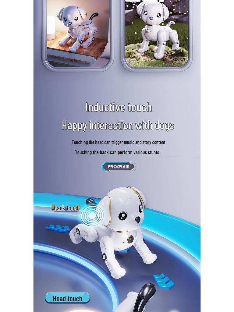 Children's Smart Remote Control Robot Dog Toy: Stunt, Music, Dancing, and Electric Features