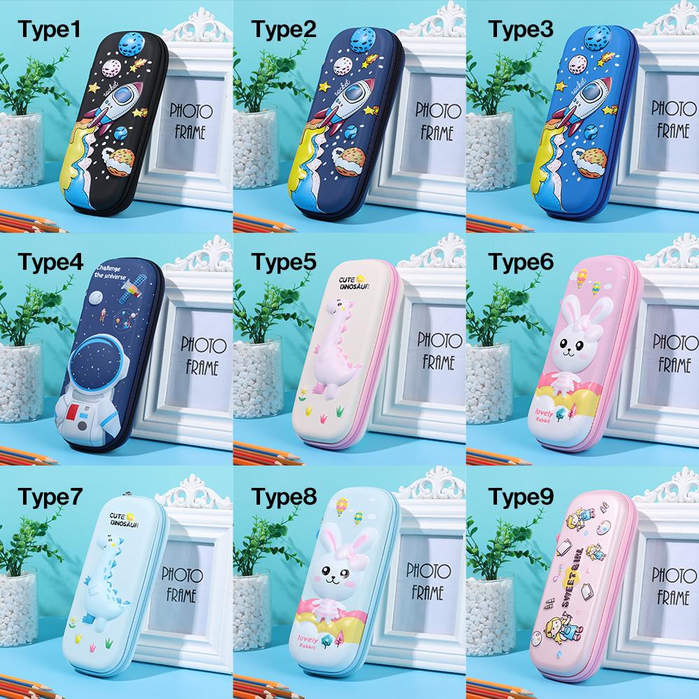Gift for School Kids Stress Relief Squeeze Toy Push Bubble 3D Pencil Case Fidget Toys Cartoon