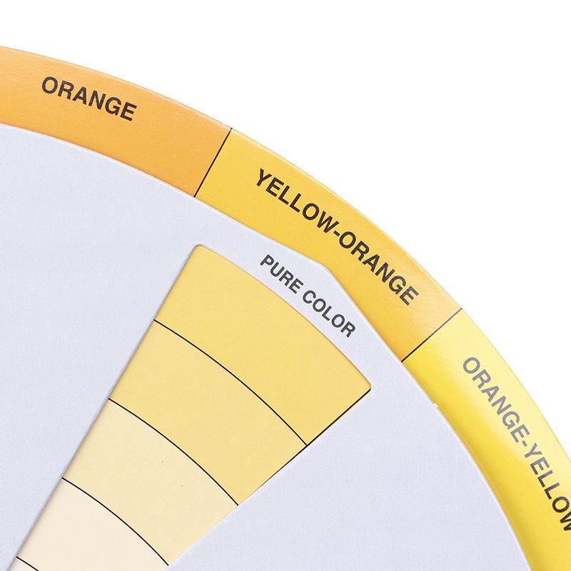 Колесо для смешивания цветов на бумажной карте Круглый центральный круг вращается Татуировка Ноготь