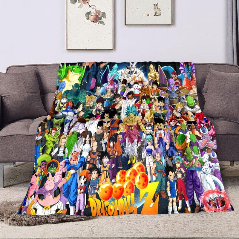 Cartoon Children's Gift Soft Four Seasons Dragon-Ball Portable Blanket Sofa Blanket Thin Sheet Office Tour Sherpa Warm Blanket.