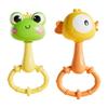 Cartoon Rattle Toy With Rustling Sound Effects ABS Plastic Teething Rattle For Infant Toddler Fine Motor Skill Training