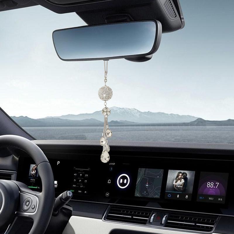 Подвески для автомобиля Украшение Подвеска на зеркало Подвеска для автомобиля Блеск Подвески на зеркало заднего вида Роскошные украшения для зеркала заднего вида Сверкающие