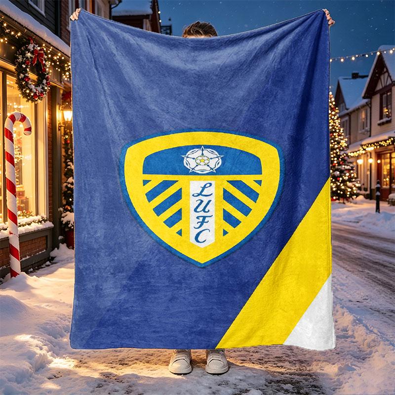 Leeds United Pattern Blanket for Home Decoration, Bed, Sofa, Car Travel, Camping, Suitable for All Seasons, Birthday Christmas Gift
