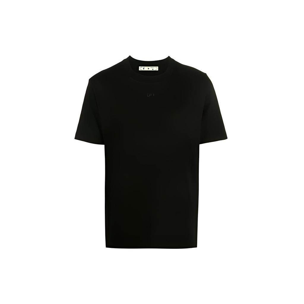 Off-White FW21 Arrow Pattern Solid Color Round Neck Short Sleeve Ordinary Version Black Men's OMAA027F21JER0071010