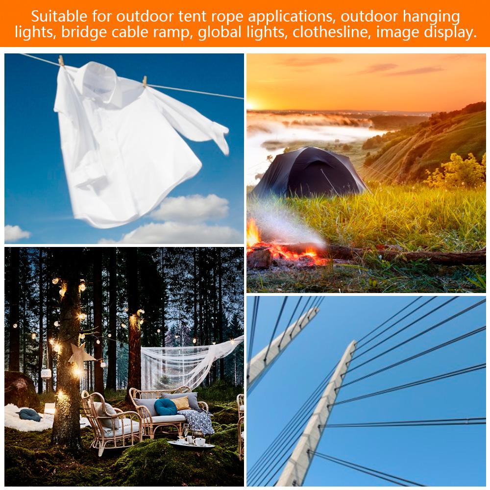 15/30 м комплект тросов из нержавеющей стали, прочный садовый трос, перила для балкона, фермерский забор, палатка, рулон 304 с покрытием из ПВХ