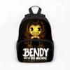 Мультяшный игровой школьный рюкзак Bendy and the Ink Machine с регулируемыми мягкими лямками для детей