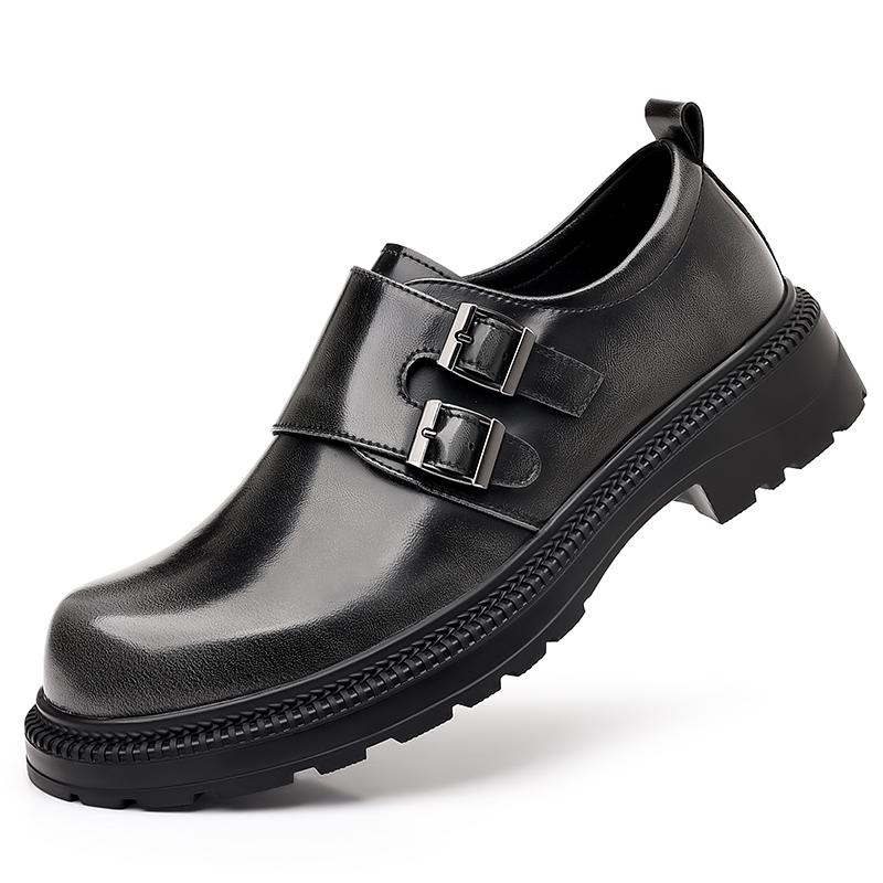 Fashion Luxury Men Flat Designer Shoe Brand Casual Leather Thick Sole Casual Business Dress Shoe Youth Vintage Trend Outdoor Oxford Shoe