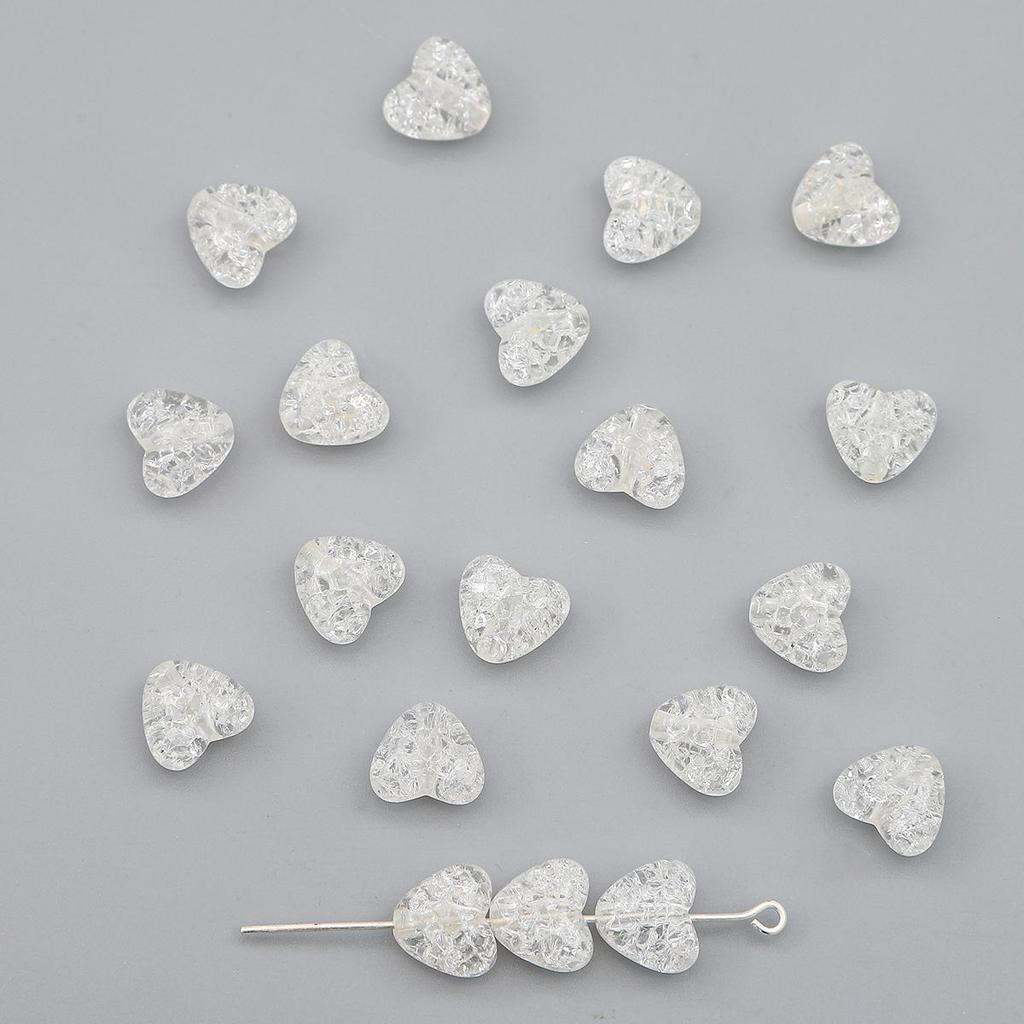 55/70Pcs Plastic Acrylic Heart Beads Fashion Loose Spacer Beads for Jewelry Making DIY Hairpin Earring Necklace Handmade