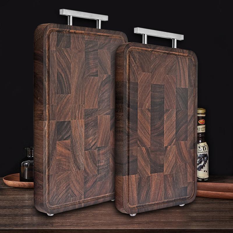 Разделочная доска из массива черного ореха, отель, дом, для нарезки овощей, стейков, фруктов, деревянный поднос, разделочная доска для кемпинга