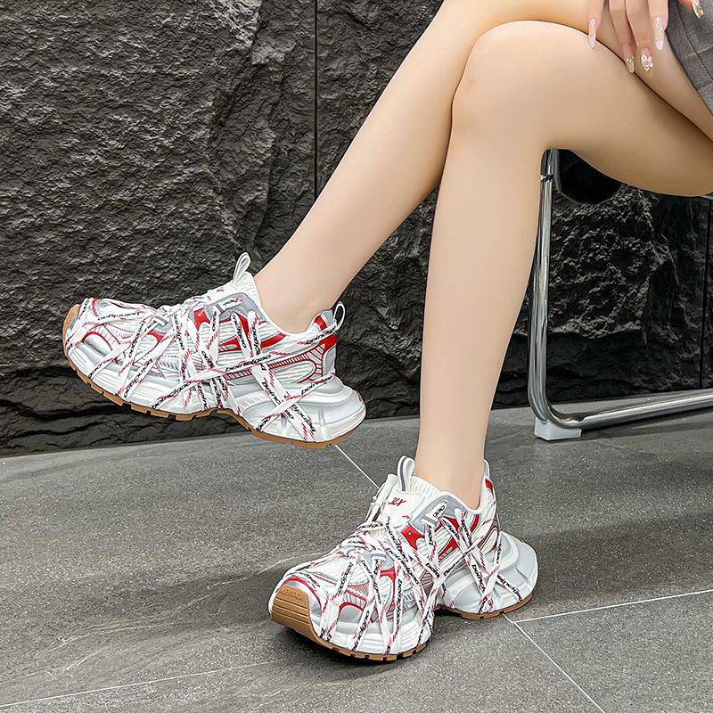 2025 новые парижские кроссовки для папы женские на платформе Человек-паук ретро увеличивающие рост старые подиумные спортивные и повседневные туфли женские