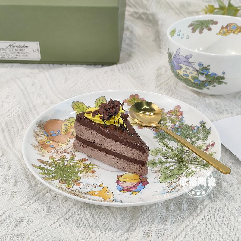 Кофейные чашки и блюдца из костяного фарфора серии «Мой сосед Тоторо» в японском стиле, январь-декабрь