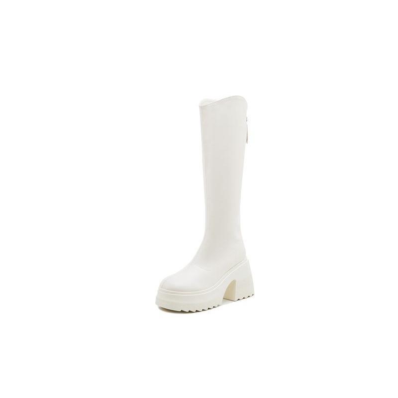 Thick-heeled Long-barrel Heightening Boots for Women, New Year's Models, But Knee Boots, Spring High-heeled Knight Boots, Thick-soled Thin Boots.