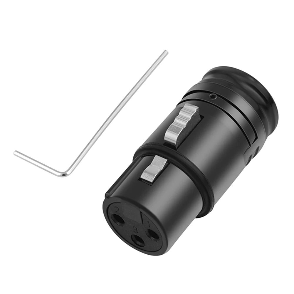 Компактный XLR-адаптер для пайки микрофона (мужской/женский) Профессиональный XLR-адаптер 3-контактный XLR (гнездо-гнездо и штекер-штекер) 90°