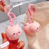 1/2Pcs Pig Keychain Pendant with Flapping Wings Pull String To Vibrate Fun Toy Decoration Kids Bag Pendant Car Keychain
