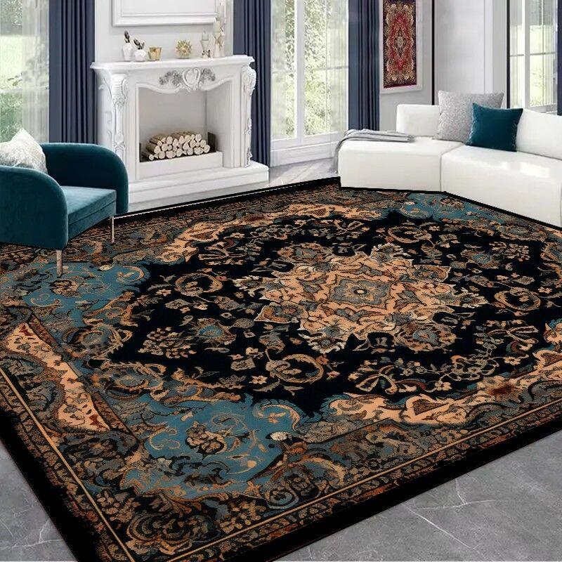 Классические ковры бохо большого размера для гостиной, нескользящий коврик для пола, ковер большой площади для спальни, моющийся, украшение комнаты, домашний ковер