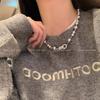 Французское ретро серое жемчужное ожерелье нишевый дизайн темпераментный милый крутой личность темперамент изысканное универсальное ожерелье