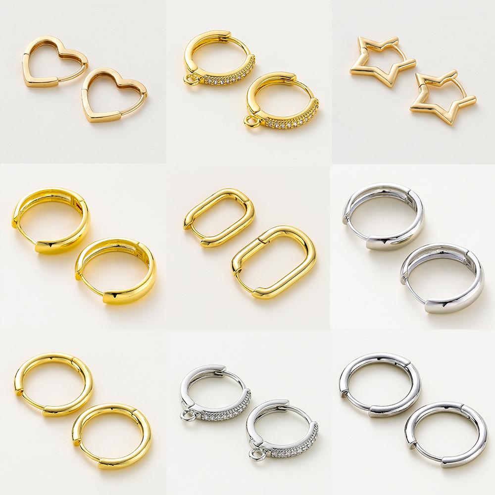 Позолоченные серьги-кольца круглые золотистые 14K 18K для женщин Корейская мода Серьги-кольца Аксессуары для украшений