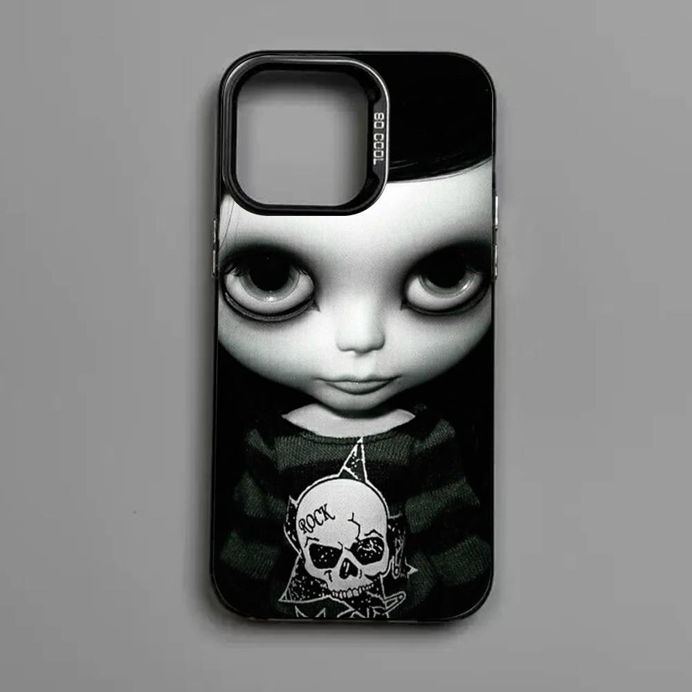 Темный милый кукольный чехол для телефона IPhone 17 16 15 14 13 Pro 12 11 Pro Max PLUS Цветная задняя крышка