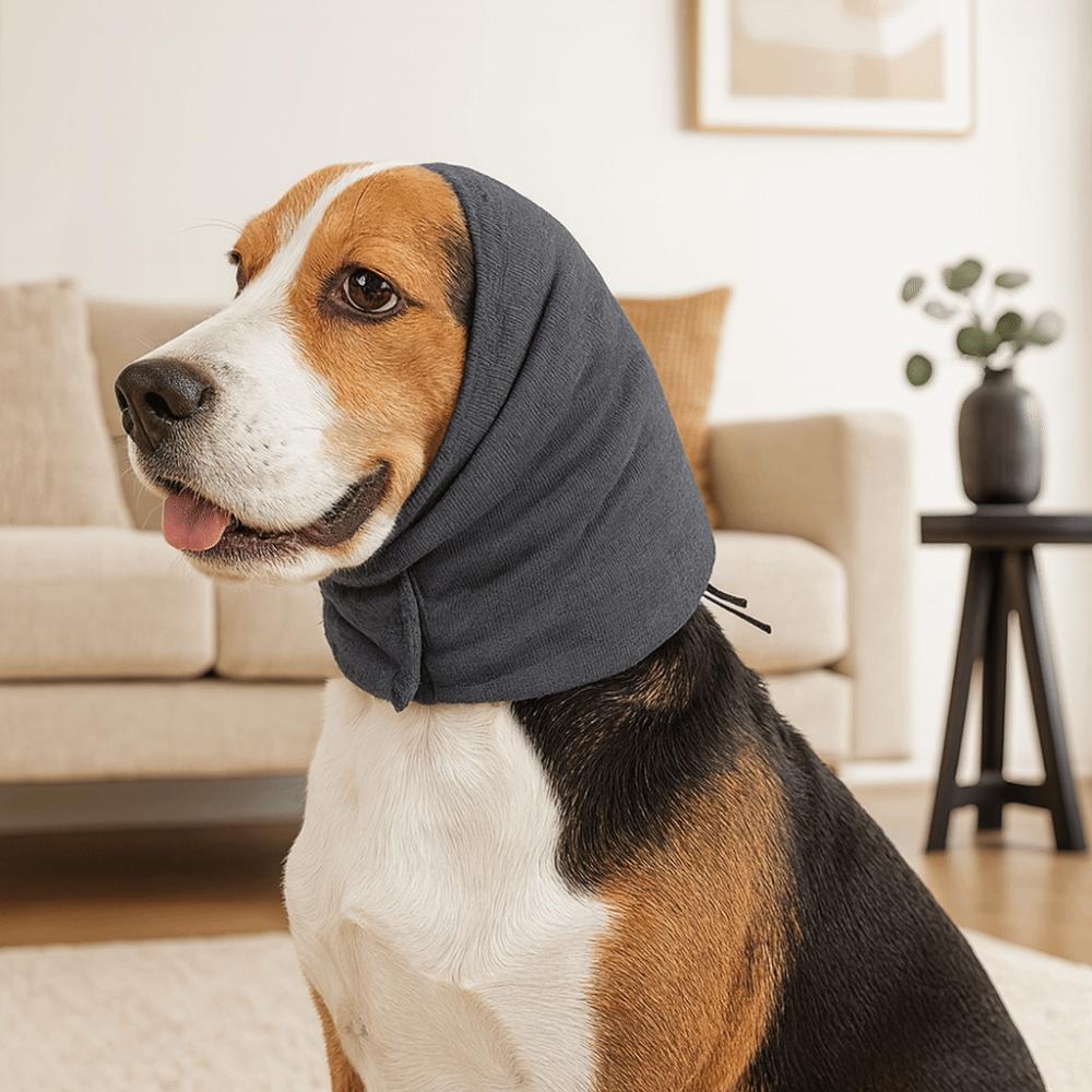 Anti-Noise Noise Reduction Dog Calming Earmuff Anti-fright Elastic Dog Head Covers Adjustable Soft Pet Headgear Grooming