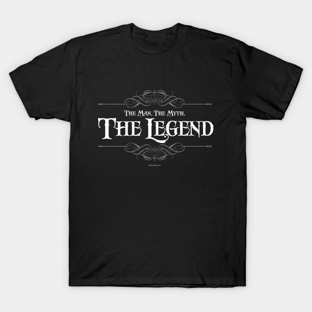 Asian Size Men Print T-shirt The Man, The Myth, The Legend No-Cut Heat Transfer Print Cotton Tshirt