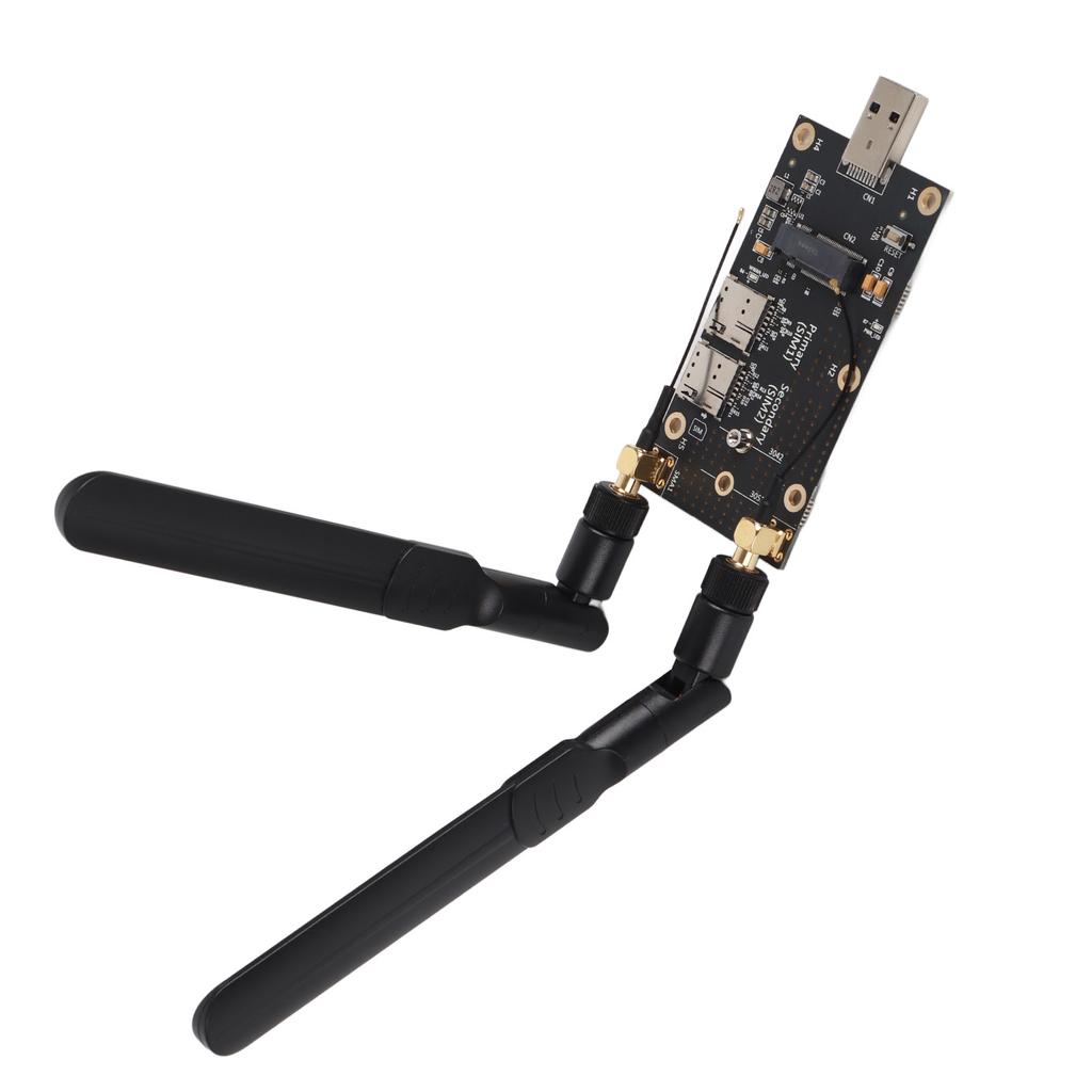 Адаптер NGFF M.2 на USB3.0, два слота для SIM-карт, LTE-модем с антеннами, винты для модуля LTE4G5G