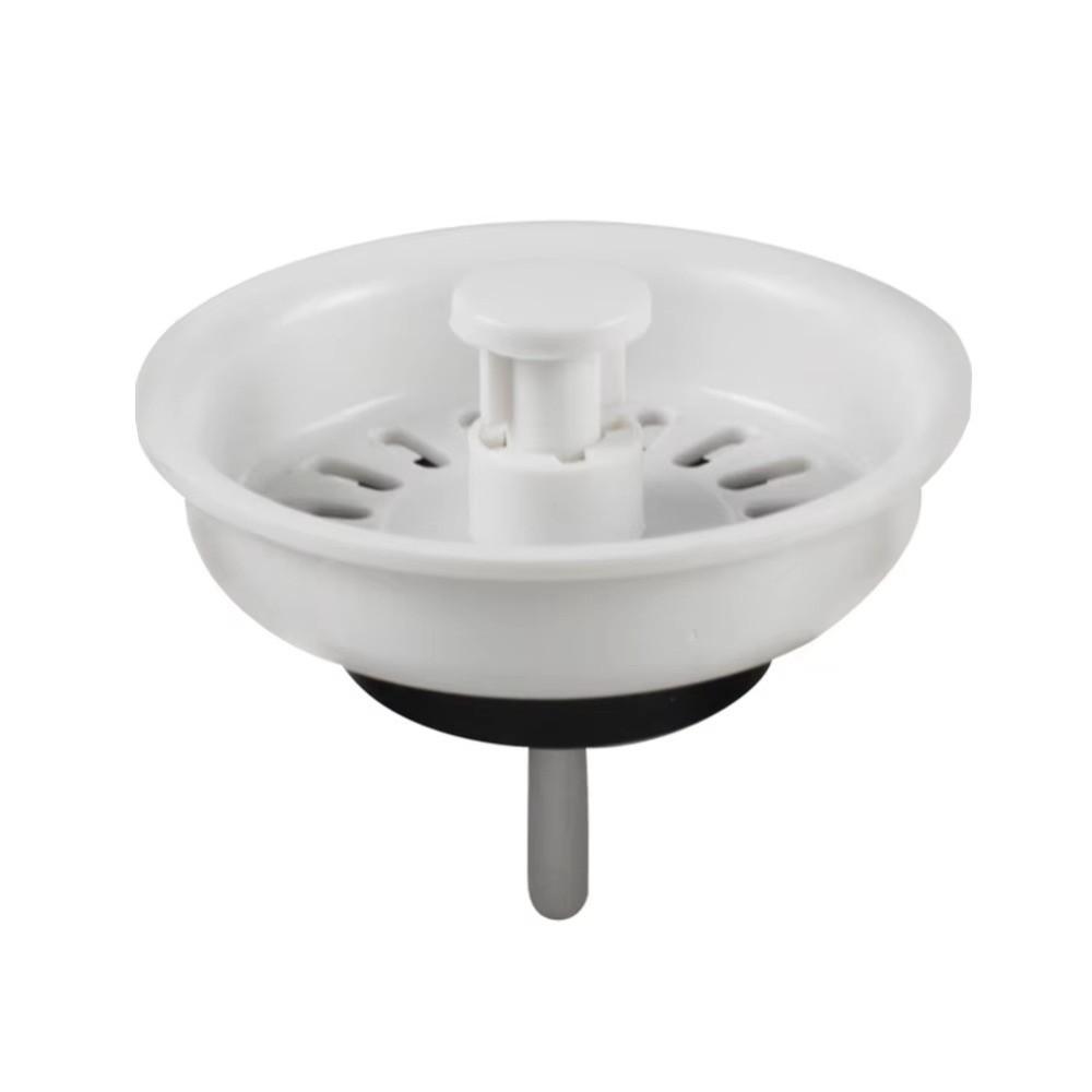 White Plastic Sink Strainer Plug Fine Mesh Basin Water Drain Kitchen Drain Filter Basin Plug
