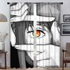 Шторы Shades Chainsaw Girl Blackout для гостиной, занавески для украшения Хэллоуина, занавески для домашнего интерьера, 2 шт., перегородка