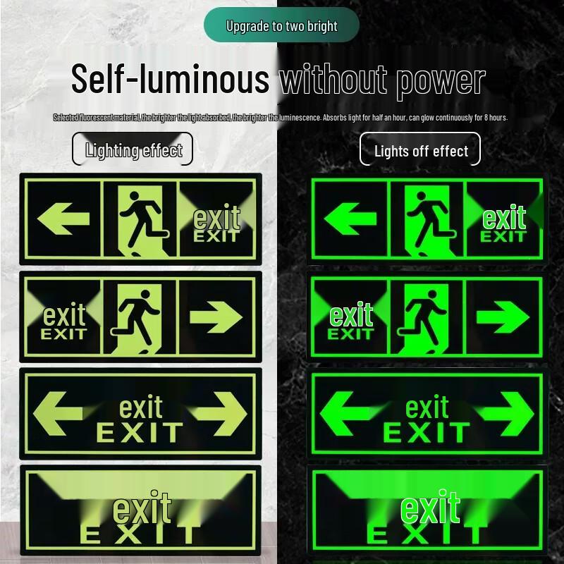 Self-Luminous Safety Exit Floor Decal