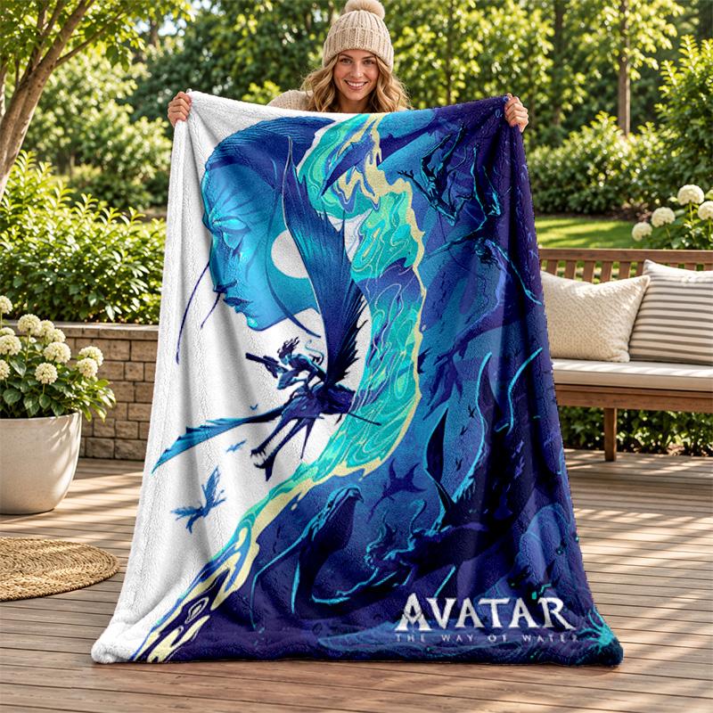 Avatar blanket Flannel Blanket Soft Cozy Plush Throw for Sofa Bed Lightweight Home Decoration Gifts for Christmas various holidays