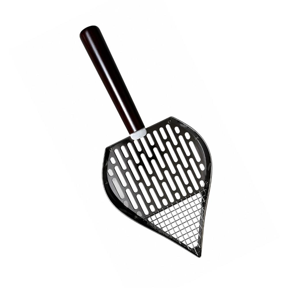 Double Sifting Pet Waste Shovel Stainless Steel Waste Removal Sifting Tool Cleaning Tool
