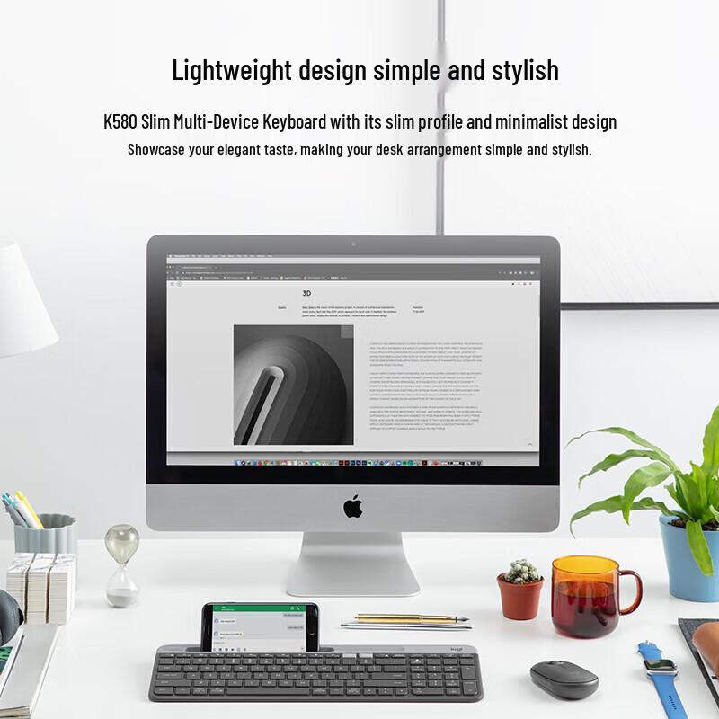 Logitech K580 Беспроводная Bluetooth Тонкая Бесшумная Клавиатура