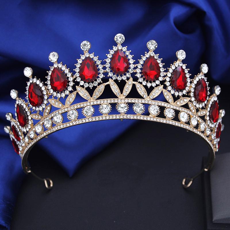 Винтажная корона-капля для королевы, свадебная, для выпускного бала, украшение для волос, тиары для невесты, косплей, аксессуары для головы