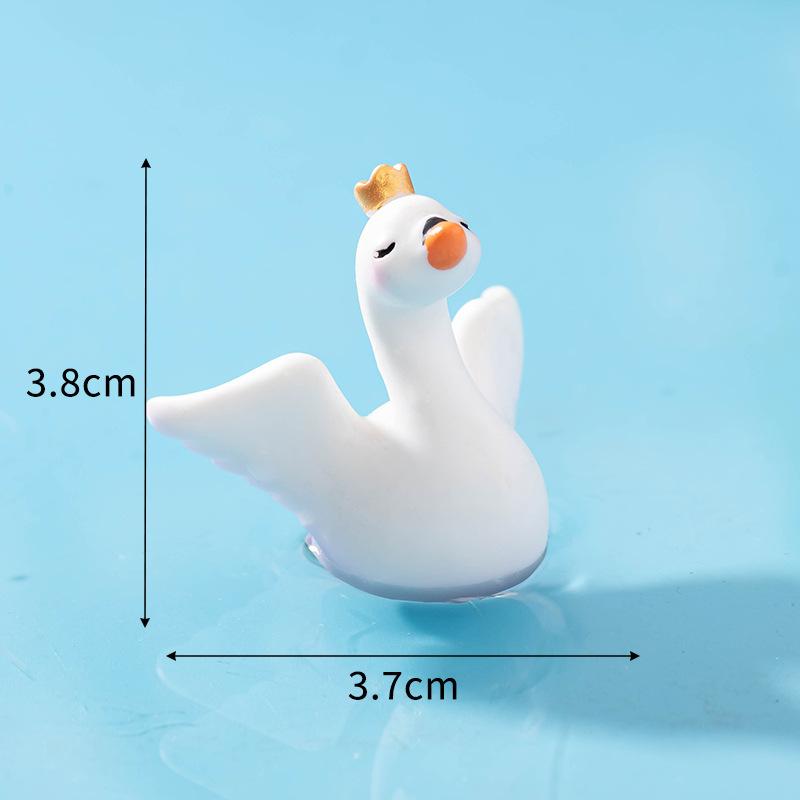 Мох Микро Ландшафтный Декор Милый Элегантный Черно-Белый Лебедь Животное Украшение Бонсай Настольное Украшение Автомобиля