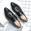 Spring Autumn Classic Stylish Business Mens British Style Loafers Tassel Slip On Pointed Toe Shoes Men Casual Leather Shoes
