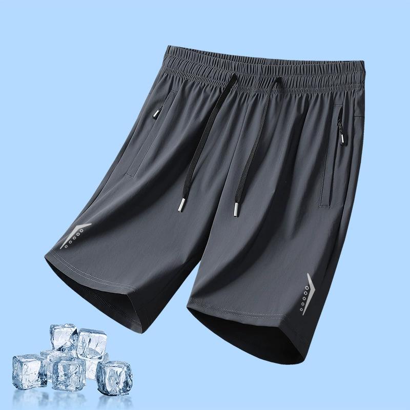 Спортивные шорты мужские летние Ice Silk быстросохнущие дышащие брюки Five Quarter спортивные свободные брюки для бега мужские