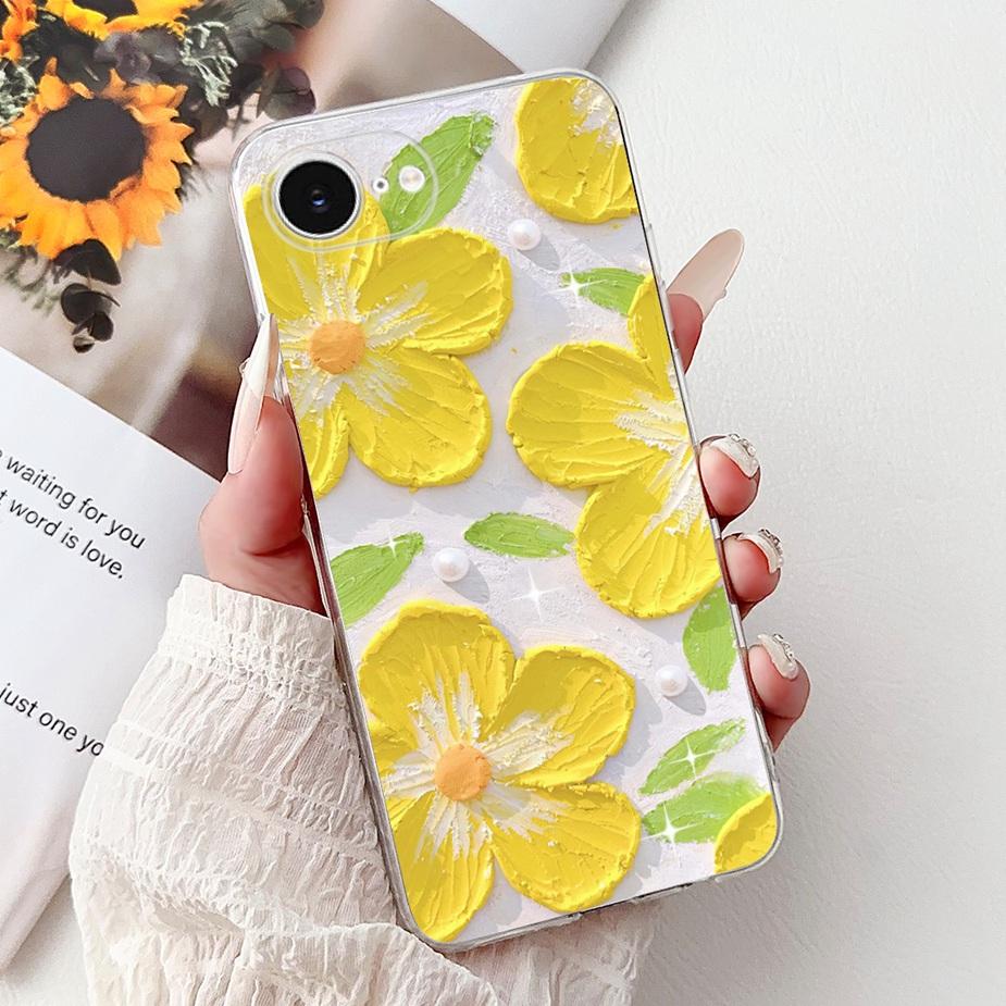For Apple iPhone 16e Case Cute Cat Lion Painted Cover Soft Slim Phone Case For iPhone SE 4 SE4 2025 iPhone16e 5G Back Cover Bags