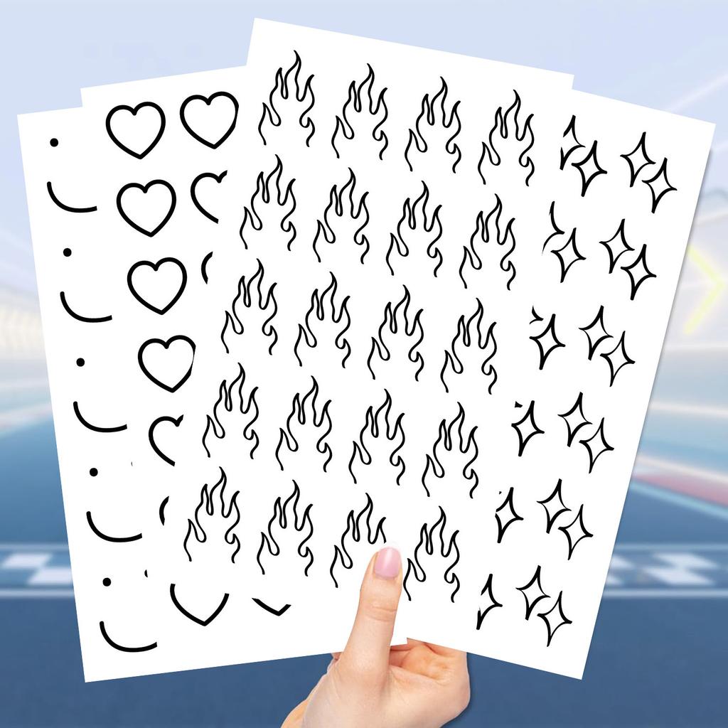 Новые корейские черно-белые маленькие тату-наклейки с выражениями, водостойкие, для вечеринки, подарок, наклейки со смешными лицами