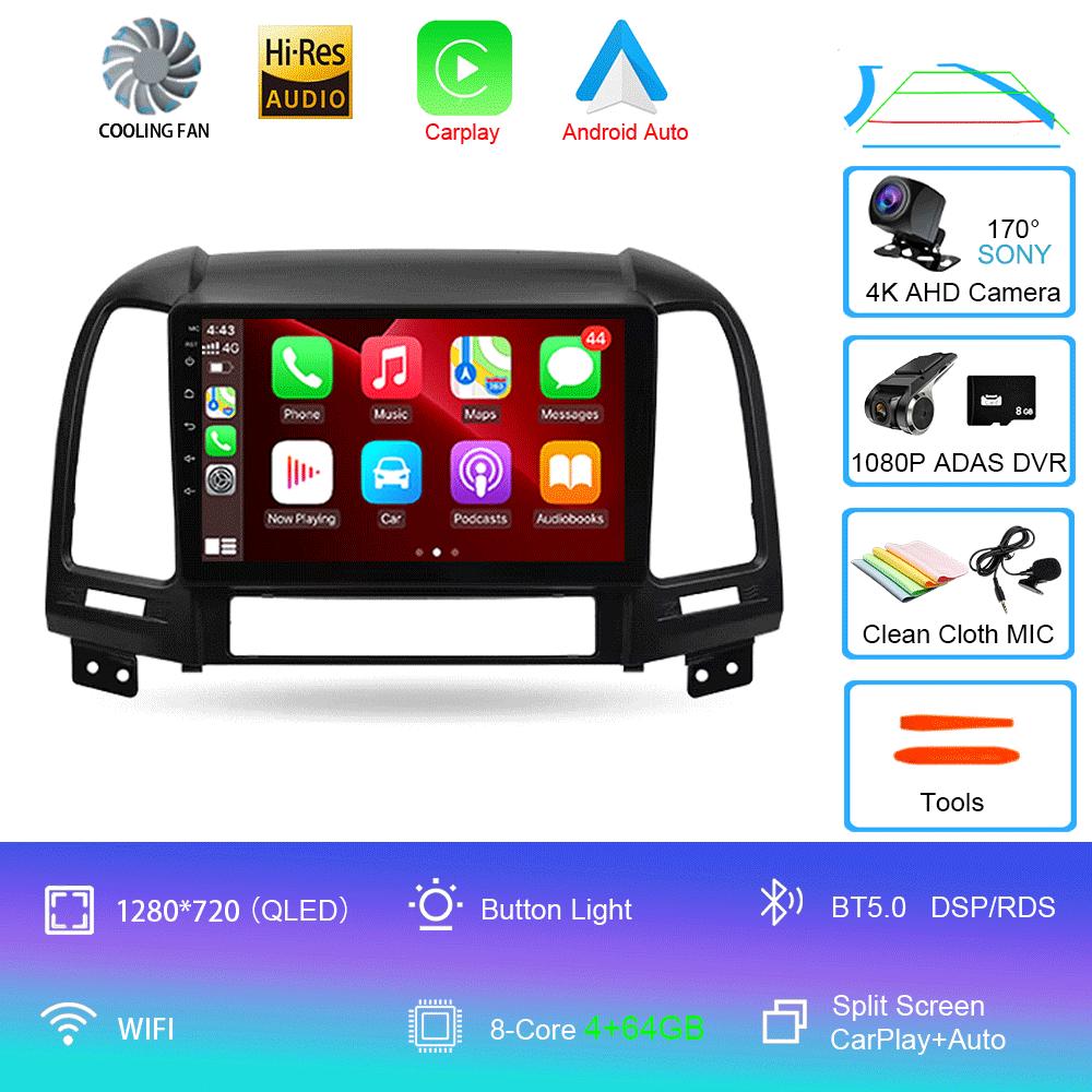 Android 14 Car radio For Hyundai Santa Fe 2 2006 - 2012 player Multimedia navigation stereo GPS No 2din 2 din dvd