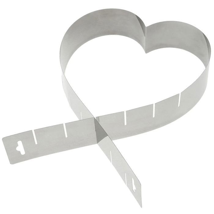 3 cadres à pâtisserie extensible - coeur