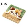 Милая Подушка для Стула с Принтом Животных, Плюшевая Подушка для Сиденья, Квадратная Уютная Подушка для Сидения, Рисунок Щенка и Кошки, 15,8 Мягкая Подушка для Стола x Дюймов с Нескользящей Основой для