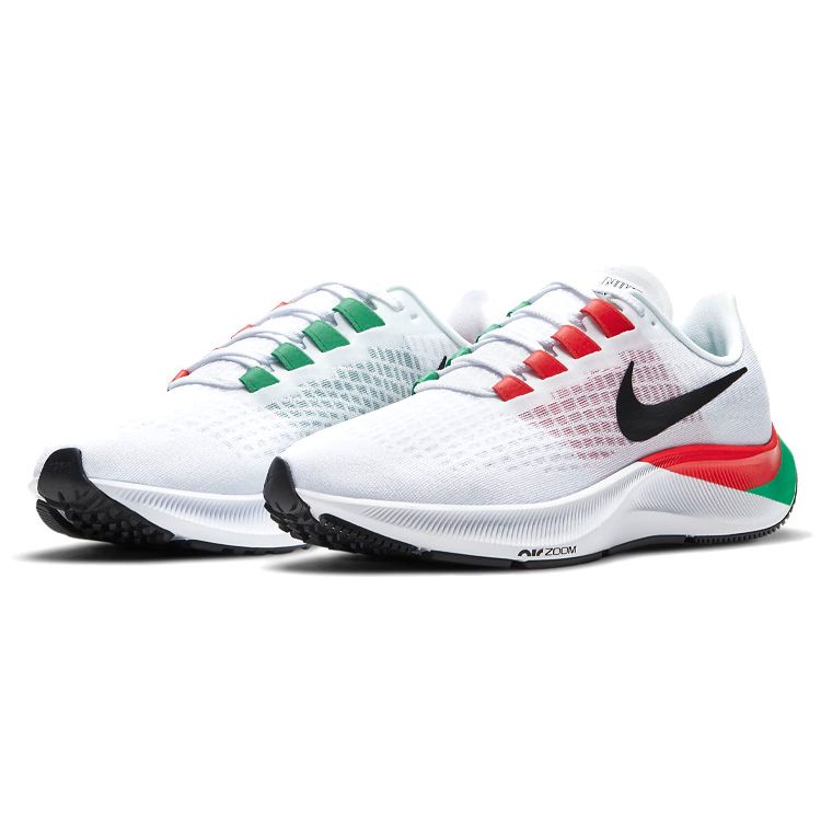 Nike Air Zoom Pegasus 37 Kenya Женские кроссовки Белый Чили-Красный Lucky-Green DD9481-100
