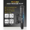 WEST BIKING Bike Pump 100PSI Portable Schrader Presta Valve Inflator Aluminum Alloy Bicycle Hand Air Pump Tire Inflator