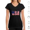Футболка 4 июля Хлопок Мужская Женская DIY Печать День 4 июля США Американская Гордость Красный Белый Синий Патриотические Звезды И