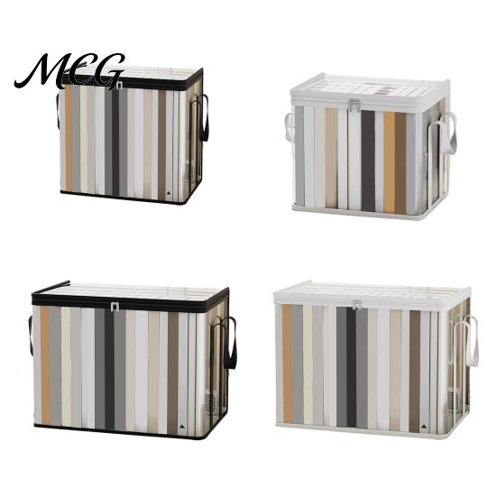Stationery Storage Bag Clothes Bag, Transparent Large Capacity Book Organizer, with Zipper Desktop Solution And Handle Design, Portable for
