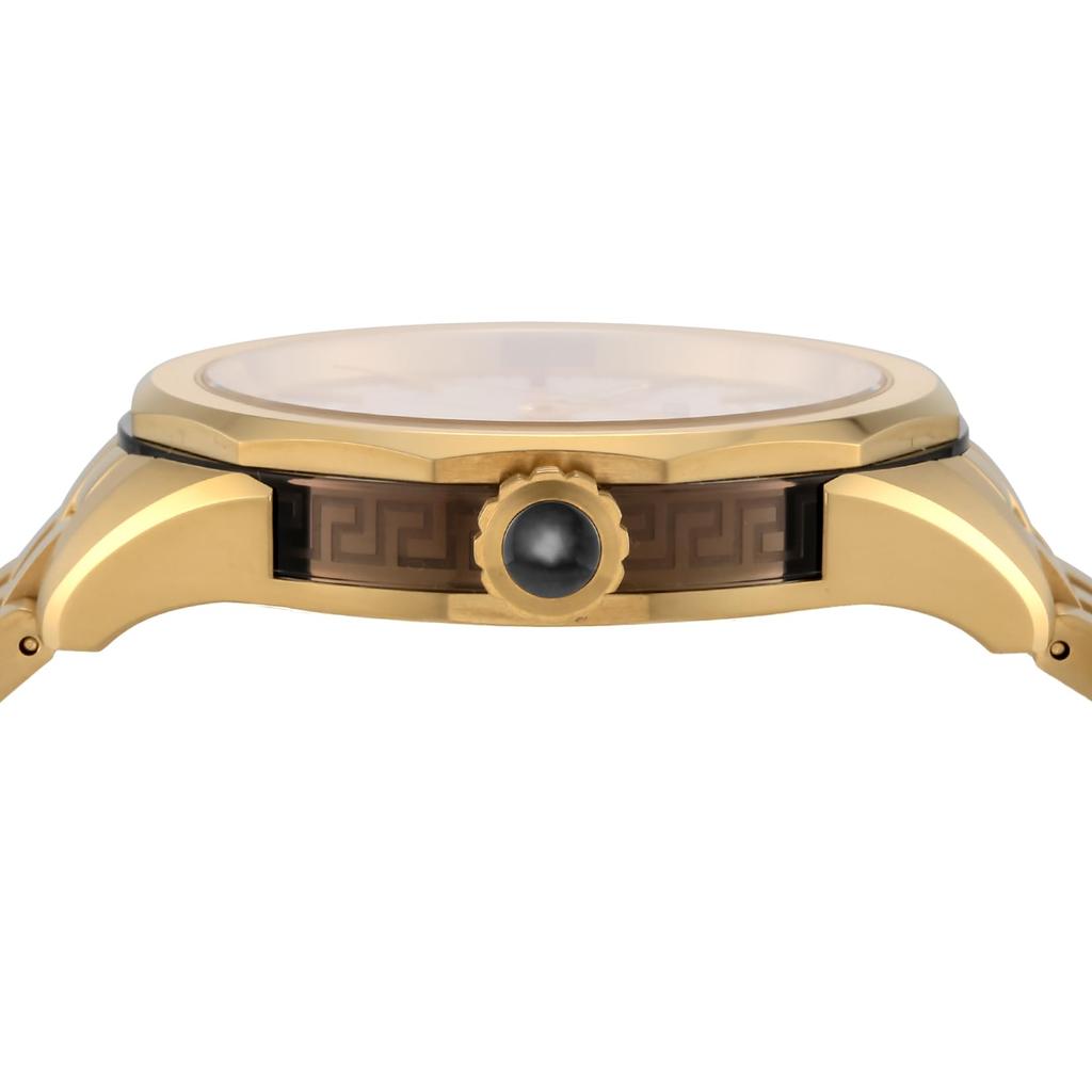 Часы GLAZE Белый циферблат Нержавеющая сталь Сапфировое стекло Кварцевые 43MM Швейцарские часы VERA00618 Золото [Versace] Мужские [Товар]