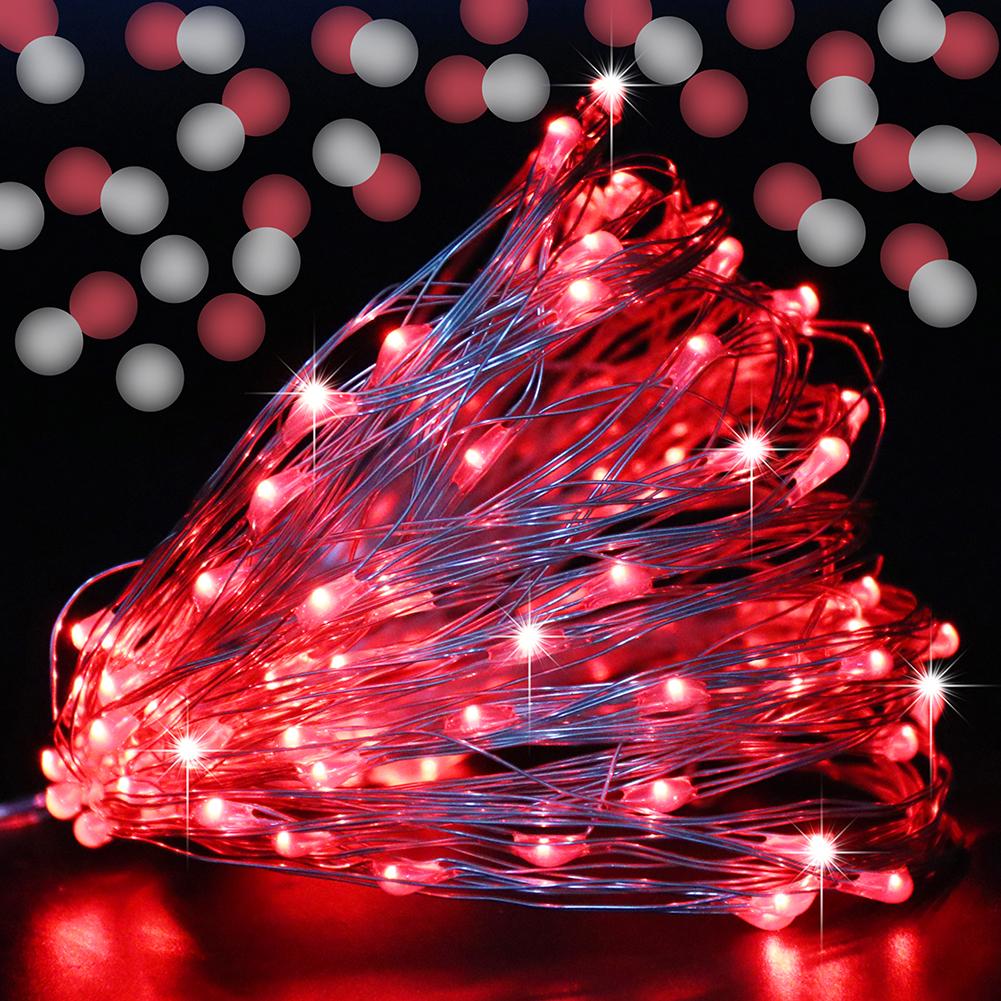5M-50M LED String Lights Silver Copper Wire 12V Fairy Night Lamp for Chiristmas Garland Bedroom Light Indoor Wedding Decoration